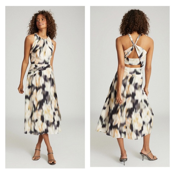 Reiss Dresses & Skirts - New! REISS Gisele Floral Front Slit Midi Dress
